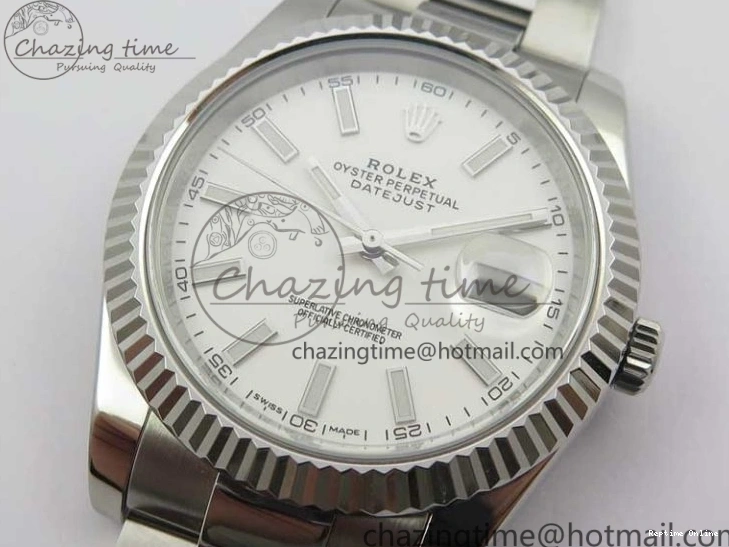 0130 DateJust 126334 SS Noob 1:1 904L Best Edition White Dial Stick Markers on Oyster Bracelet A MultiPurpose 3172